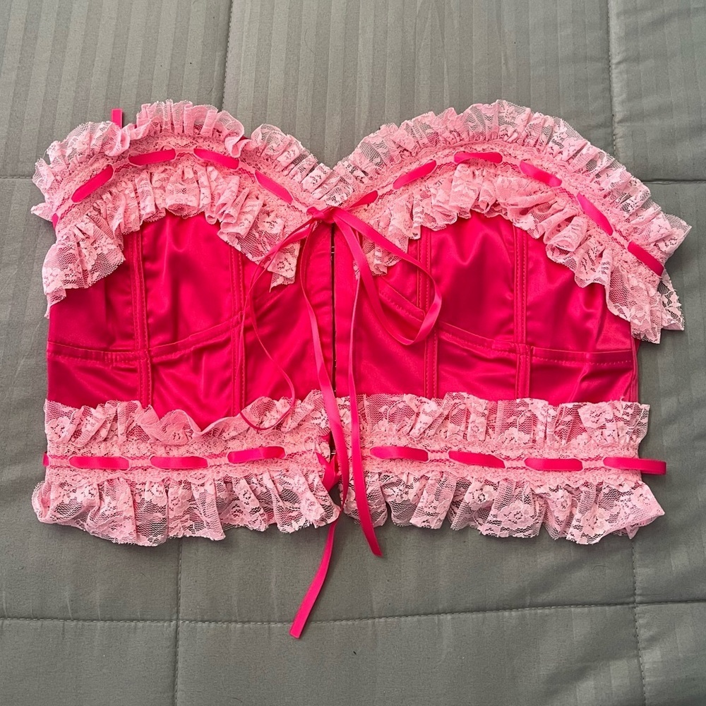Dolls Kill Pink Lolita Corset Top